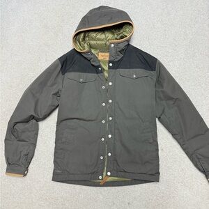 Fjallraven Men's Olive and Black Hooded Jacket